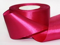 Розовая атласная лента для пакета