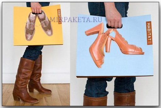 Креативные бумажные пакеты для обуви
